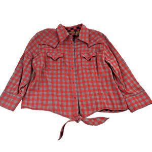 Wrangler Womens Western Cowgirl Small Pearl Snap Hannah Montana